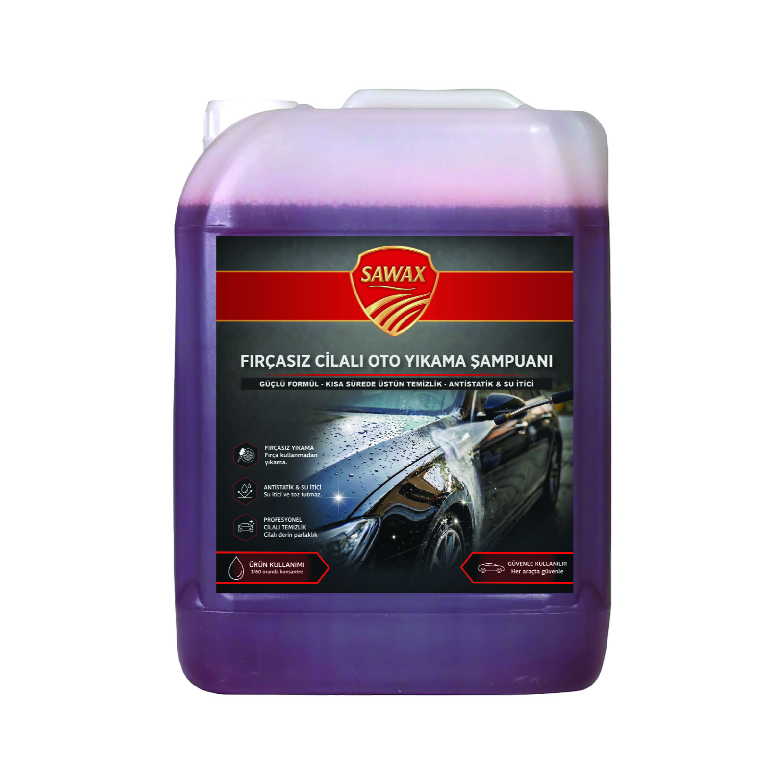 Fırçasız Cilalı Oto Yıkama Şampuanı 20 LT